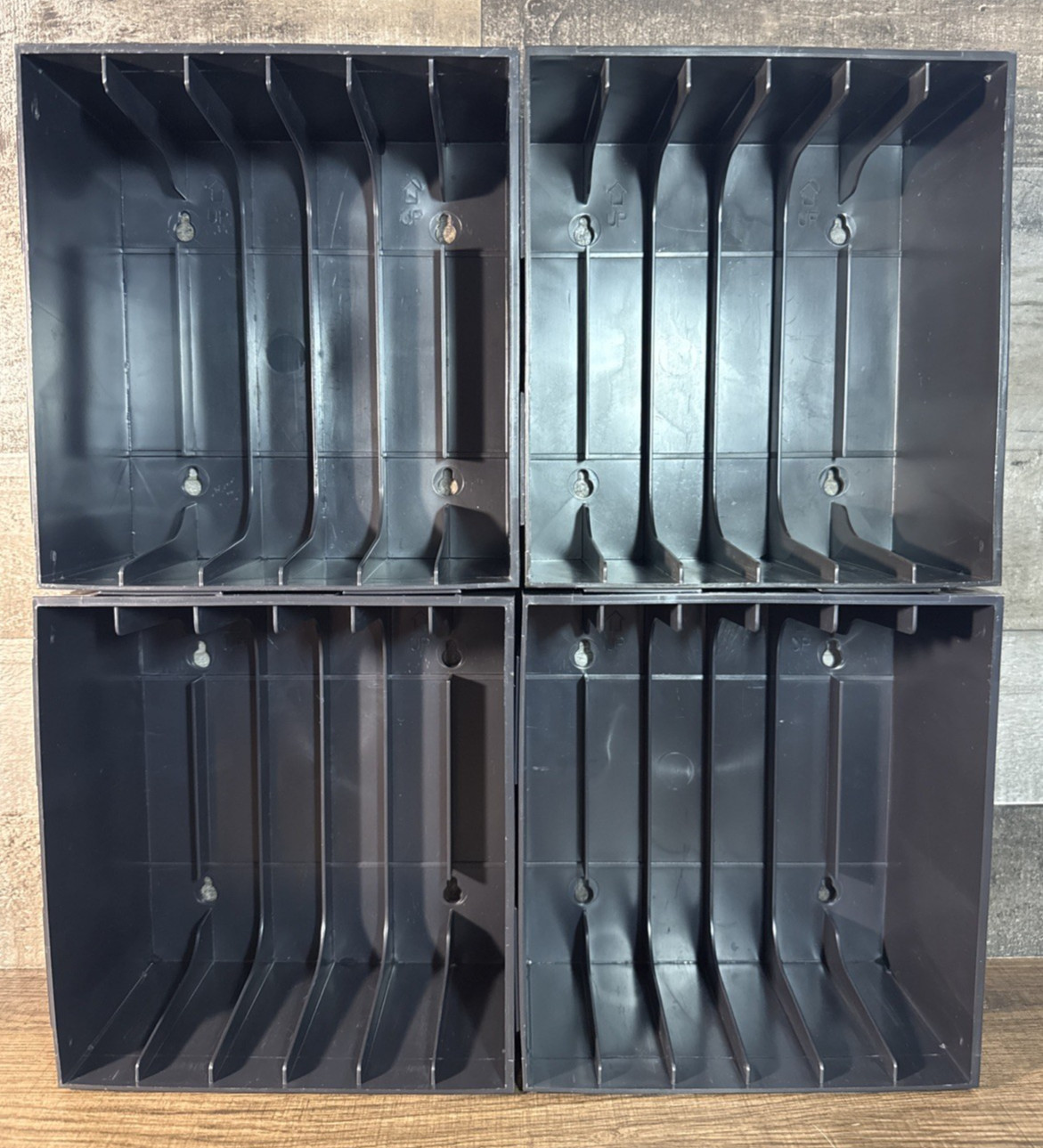Vintage / Add 'N Stac / VHS Tape Storage / Holds Six Each / Lot of 4 Vintage / Add 'N Stac / VHS Tape Storage / Holds Six Each / Lot of 4