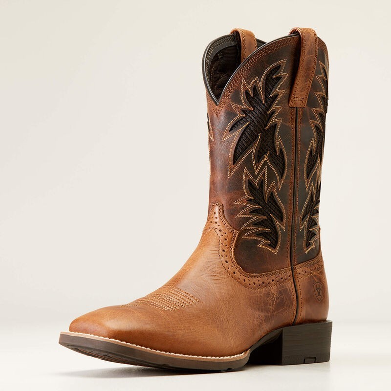 Ariat® (Men\'s 10.5 WIDE) Sport Cool VentTEK™ Cowboy Boot, Dark/2-Tone Tan - $220 Ariat® (Men\'s 10.5 WIDE) Sport Cool VentTEK™ Cowboy Boot, Dark/2-Tone Tan - $220