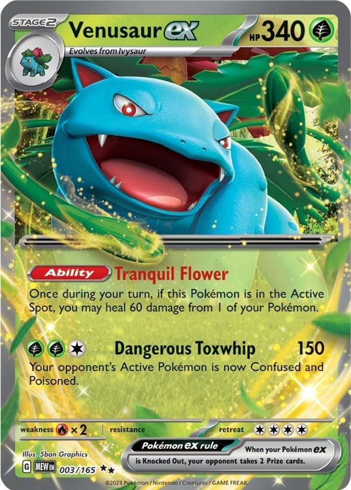 Venusaur ex Holofoil [MEW - 003/165]LP