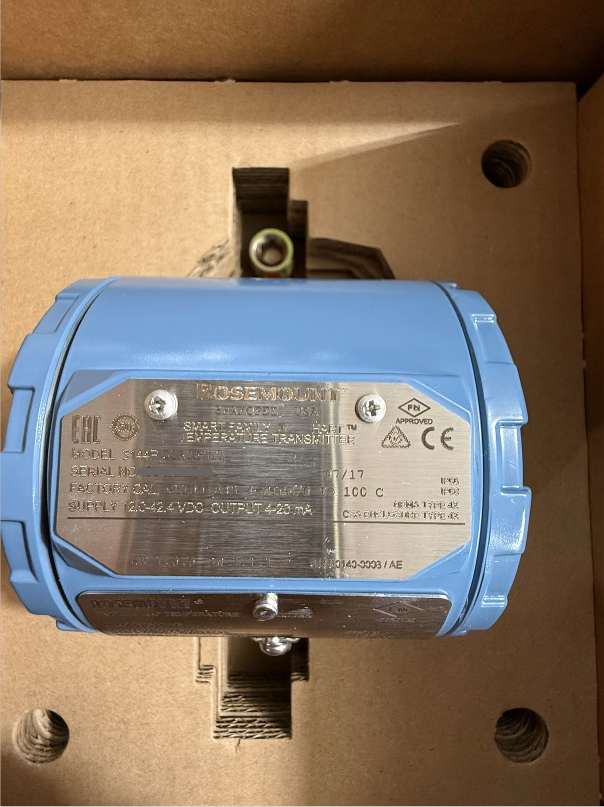 ROSEMOUNT, 3144P D1A1E5M5, 4-WIRE, HART TEMPERATURE TRANSMITTER