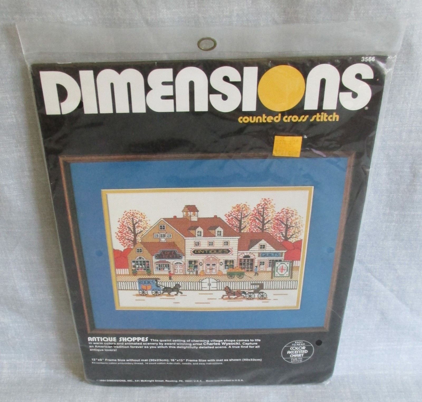 DIMENSIONS ANTIQUE SHOPPES COUNTED CROSS STITCH KIT 3566 CHARLES WYSOCKI SEALED