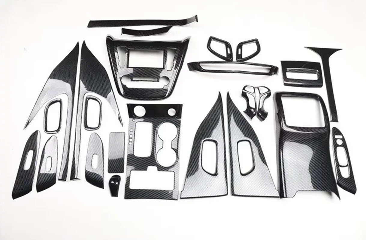 24PCS Black Carbon Fiber Car Interior Kit Cover Trim For Nissan Murano 2015-2019