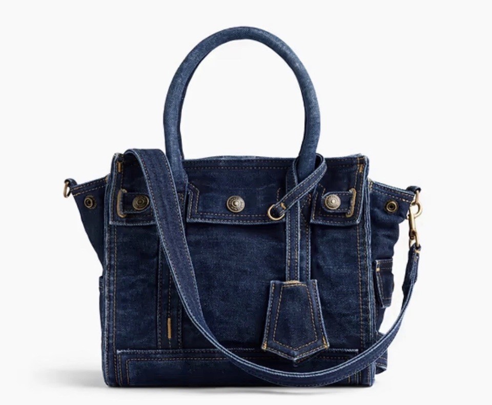 GAP Small Denim Five Pocket Tote Dark Wash NWT 