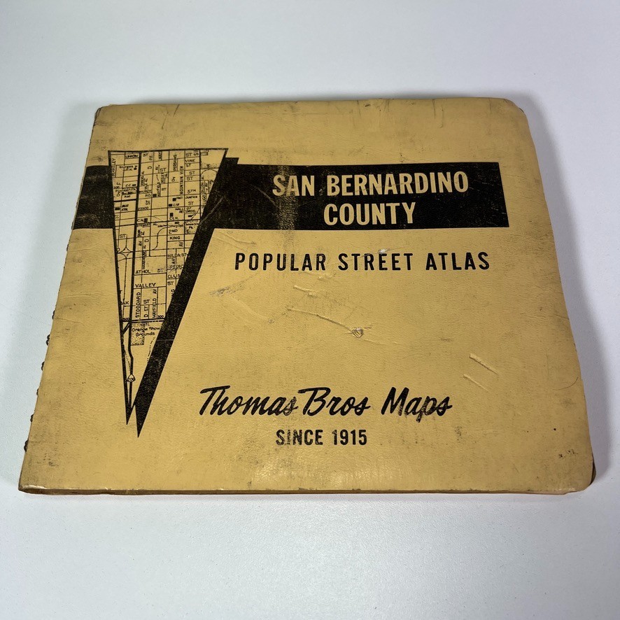 Vtg 1978-79 Thomas Bros Maps San Bernardino County Popular Street Atlas Guide