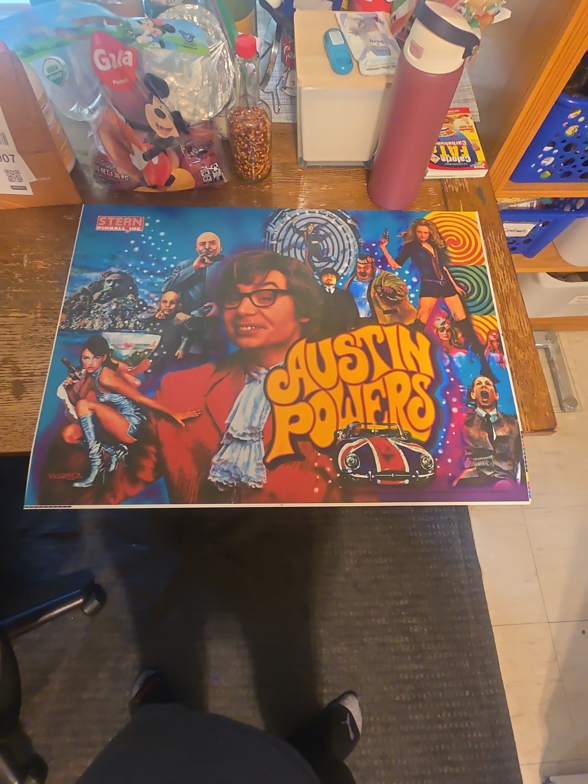 Stern Pinball Austin Powers Pinball Machines Backglass Translight 2001 Stern Pinball Austin Powers Pinball Machines Backglass Translight 2001