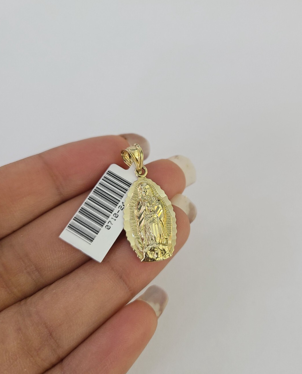 Real 10k Yellow Gold  Pendant Virgin Mary Charm REAL 10Kt Genuine, Men\'s Women