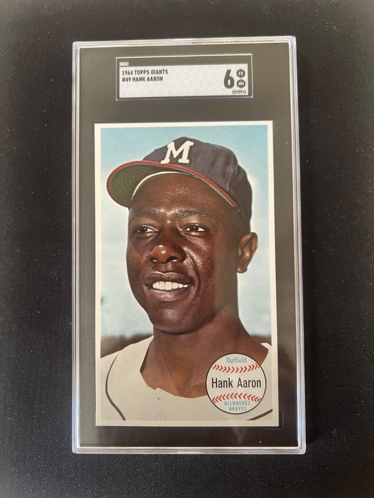 1964 Topps Giants Set-Break # 49 Hank Aaron SGC 6 EX NM