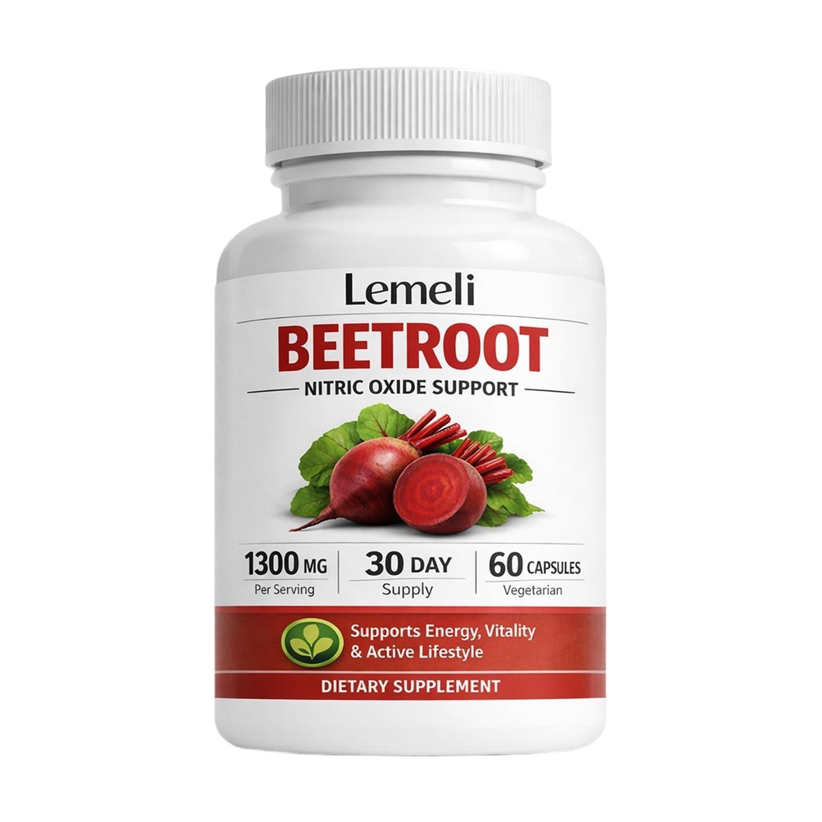 Lemeli Beetroot Capsules 1300mg, Lemeli Beet Root Extract Supplement 60Ct 1-3x