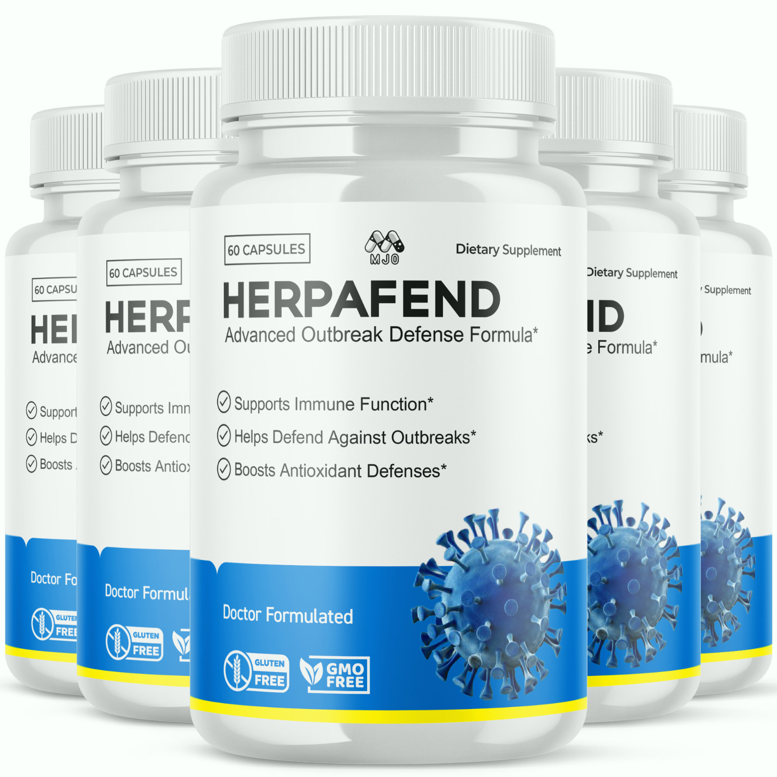 (5 Pack) Herpafend Advanced Formula Skin Health, Herpa Fend Pills (60 Capsules) (5 Pack) Herpafend Advanced Formula Skin Health, Herpa Fend Pills (60 Capsules)