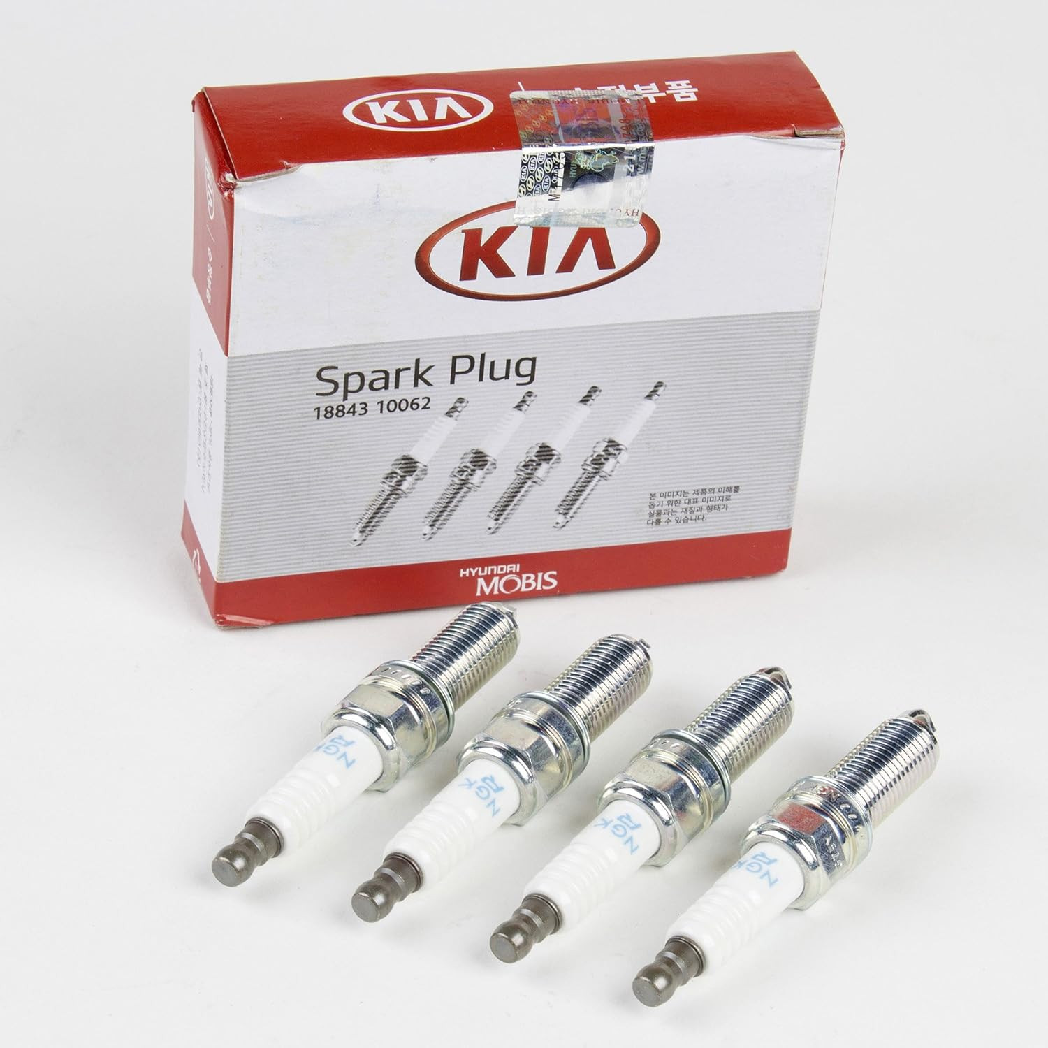 Genuine Kia Hyundai NGK Spark Plugs 18843-10062 4 Pack Platinum Iridium OEM