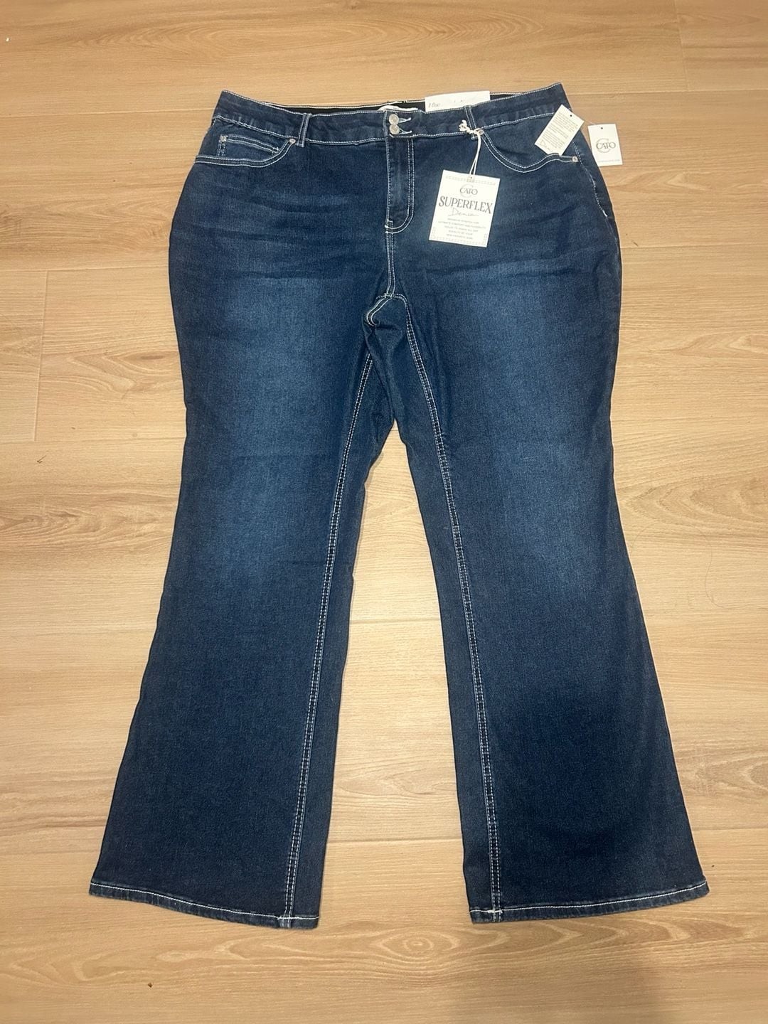 Cato Superflex Denim Bootcut Jeans Size 18w Dark Wash High Rise Cato Superflex Denim Bootcut Jeans Size 18w Dark Wash High Rise