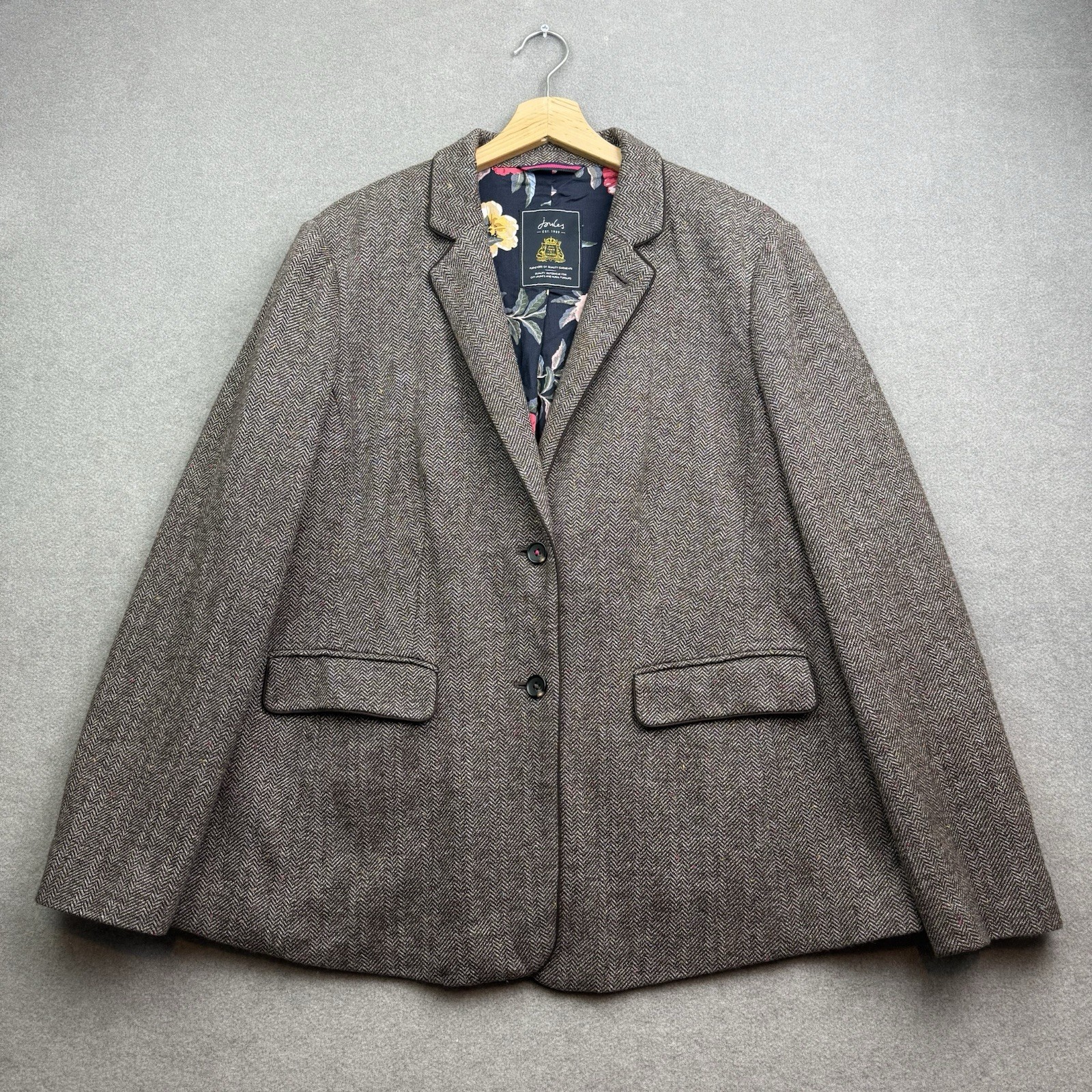 JOULES Tweed Jacket UK 20 22 AGATHA Parade Hacking Herringbone Country Riding