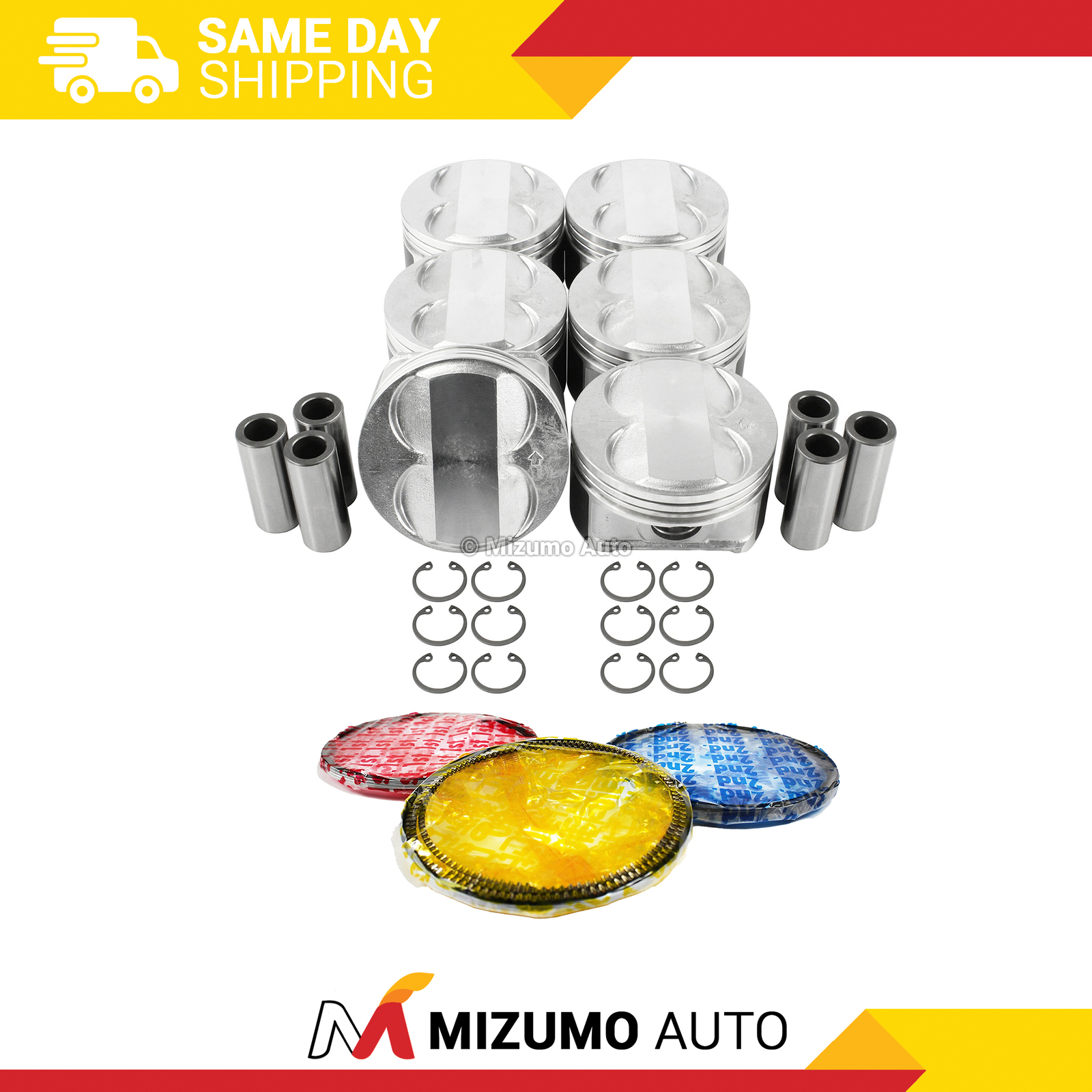 Pistons w/ Rings fit Fits 04-08 Acura TL 3.2L V6 SOHC 24v