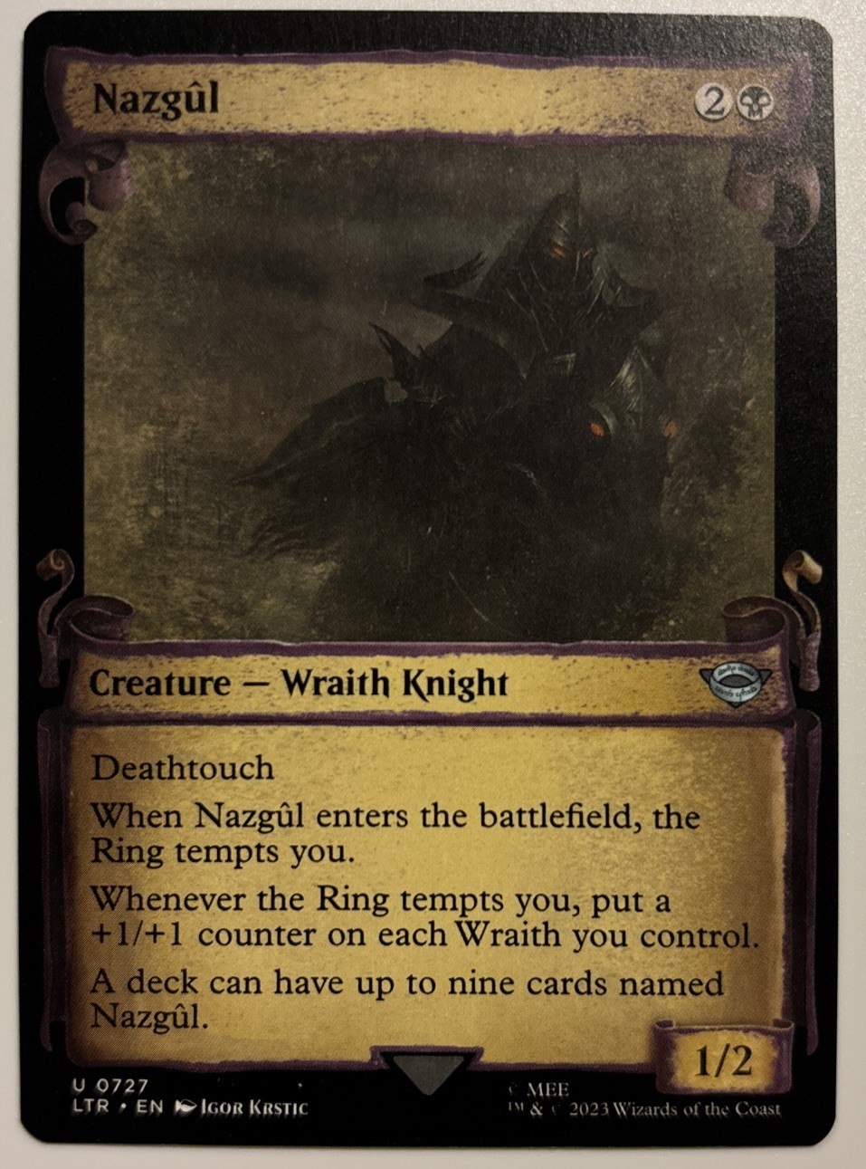 Lord Of The Rings Nazgul (0727) (Showcase Scrolls) - Near Mint MTG Non Foil