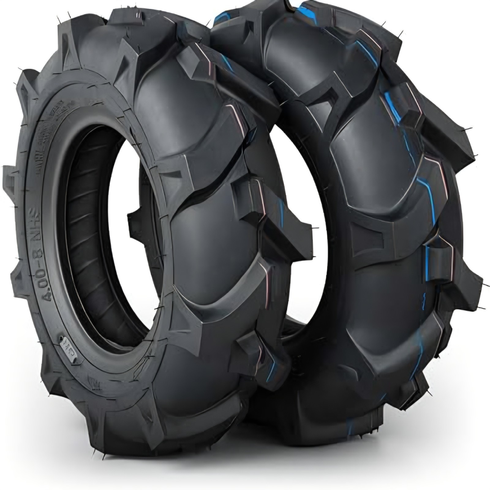 2pack 4.80-8 4.00-8 Rear Tine Rototiller Tiller Tire 4PR Tube Type 4.80/4.00-8 