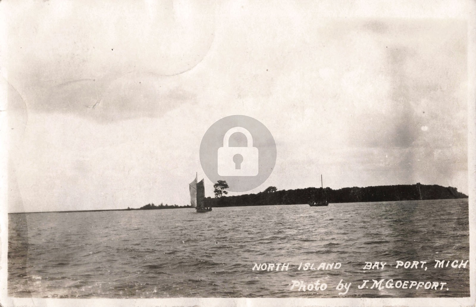 North Island, Bay Port MI Michigan 1911 RPPC Photo Postcard COPY North Island, Bay Port MI Michigan 1911 RPPC Photo Postcard COPY