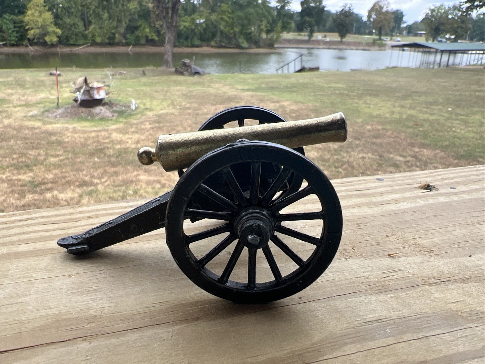 Vintage PENNCRAFT Miniature Cannon Cast Iron Brass Barrel Mt Penn PA