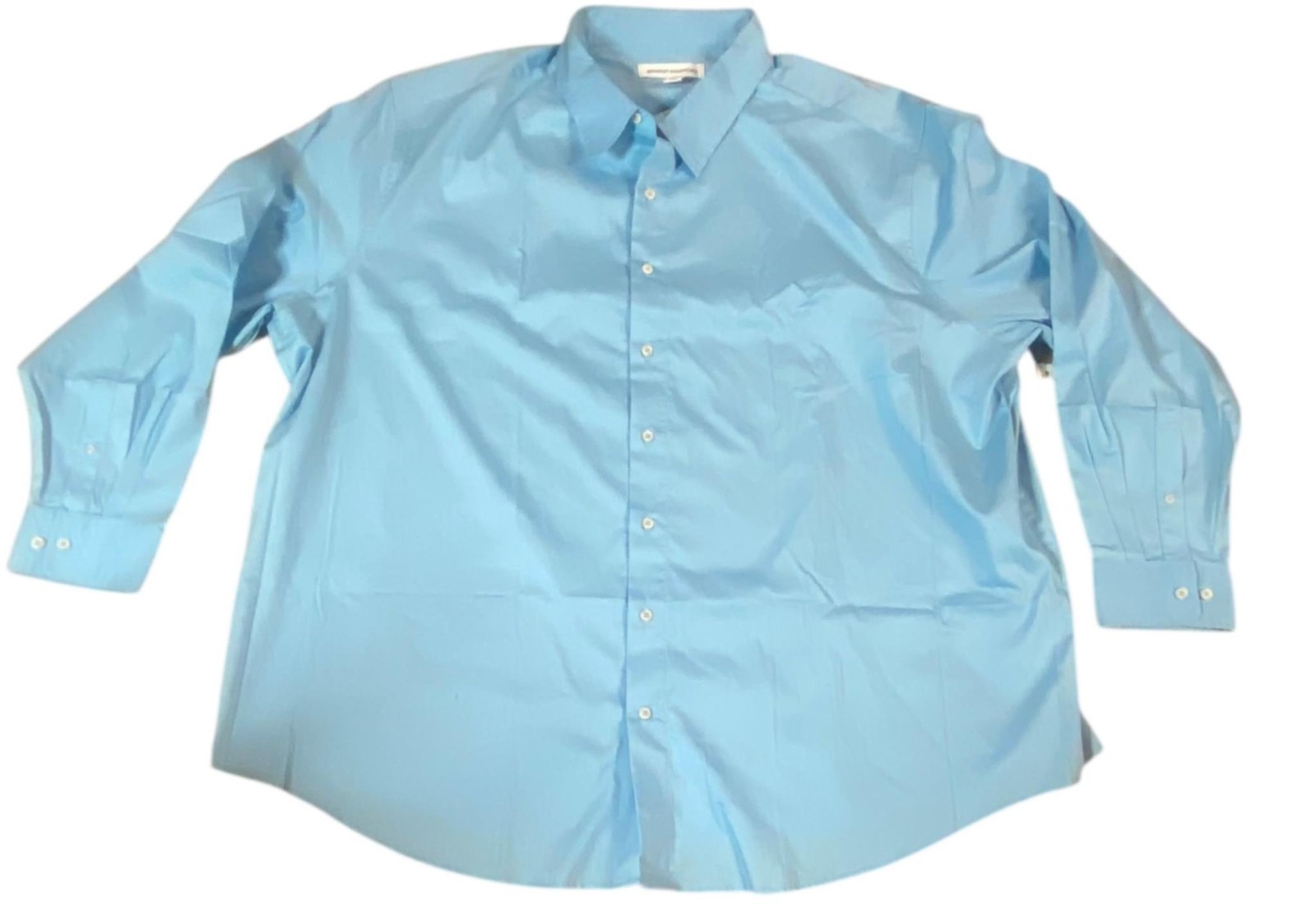 Amazon Essentials Big Men\'s Long Sleeve Stretch Oxford Shirt Blue (Size 4XL) NWT