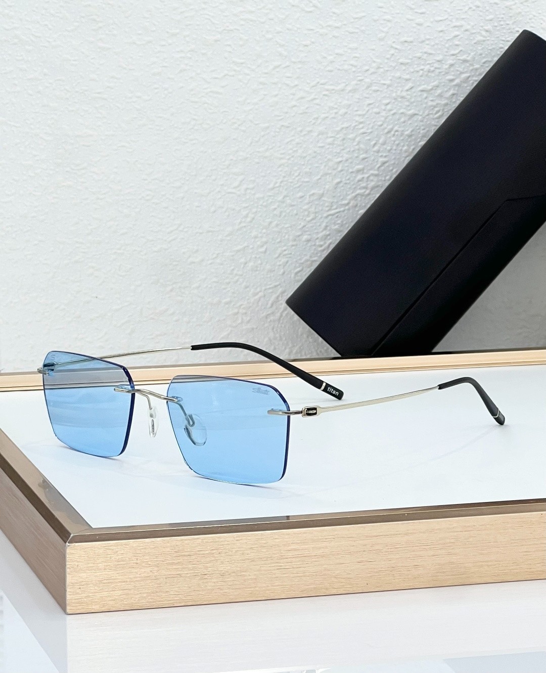 Silhouette 5593 PW Rimless Sunglasses Square Size 54-17-150