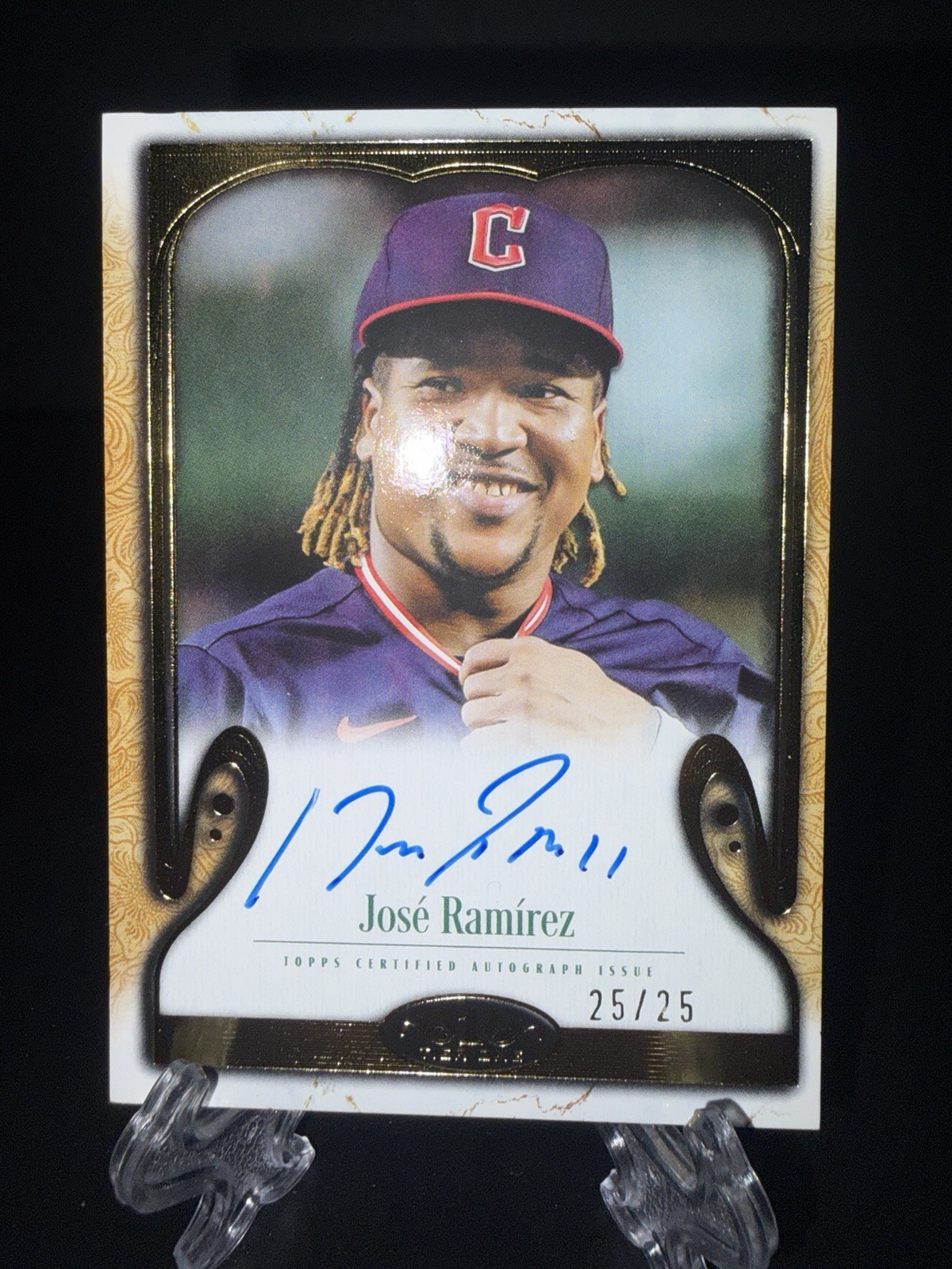 2026 Topps Tier One - Tier One Shots Jose Ramirez On Card Auto 25/25 2026 Topps Tier One - Tier One Shots Jose Ramirez On Card Auto 25/25