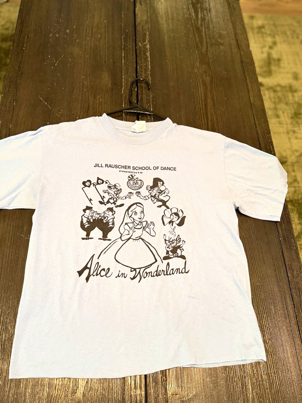 Vintage 90s Alice in Wonderland Razzmatazz Dance Graphic Tee Hanes 50/50