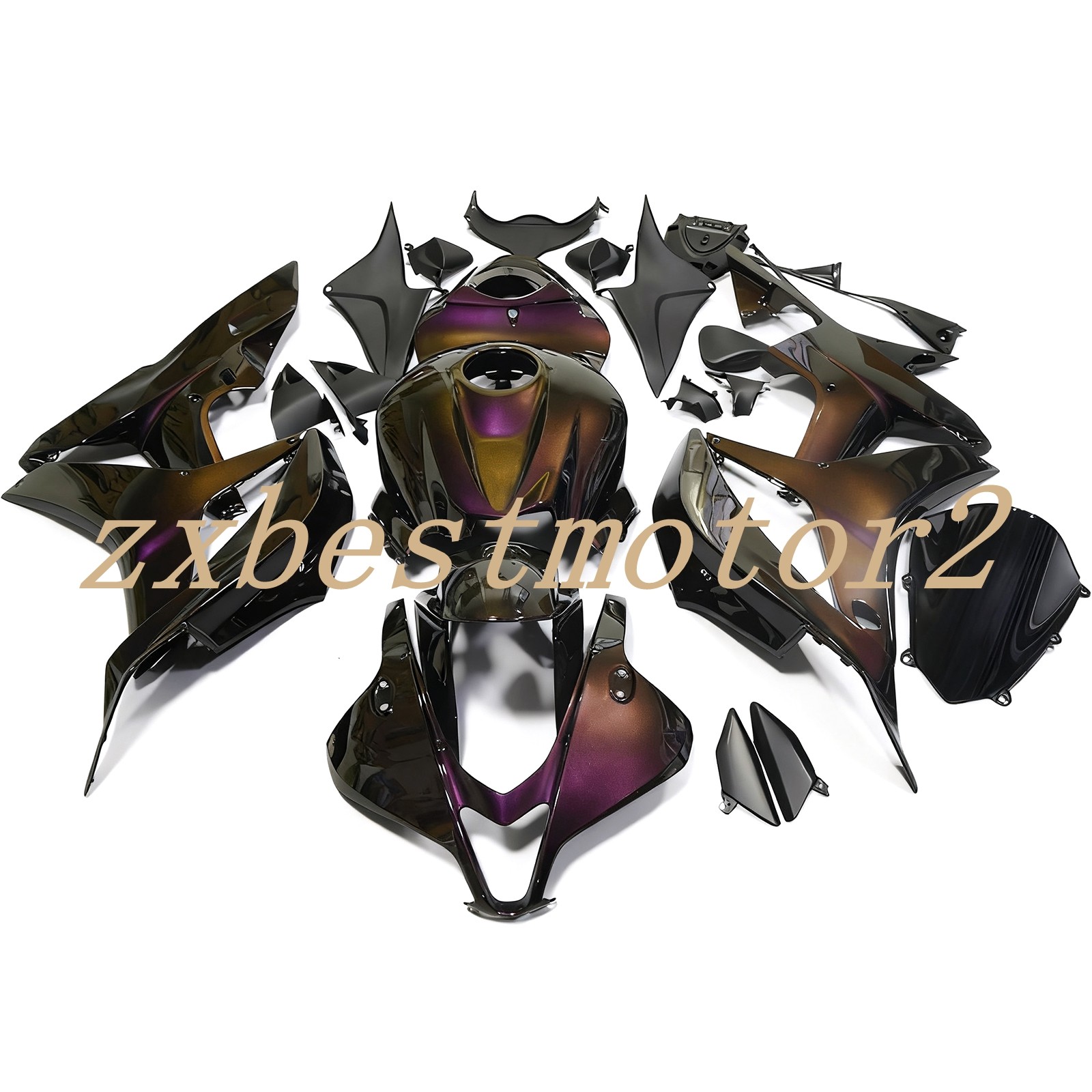 Fairing Kit For Honda CBR600RR 2007-2008 Chameleon Gold Purple Green Bodywork