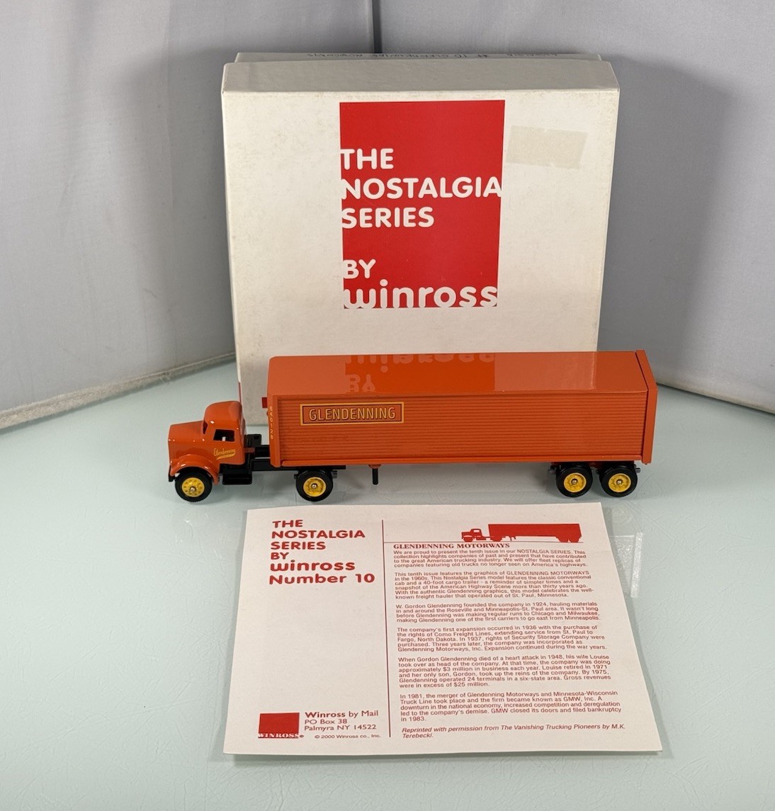 Winross 1:64 Diecast Nostalgia Glendenning Semi Tractor Trailer Truck w/Box READ