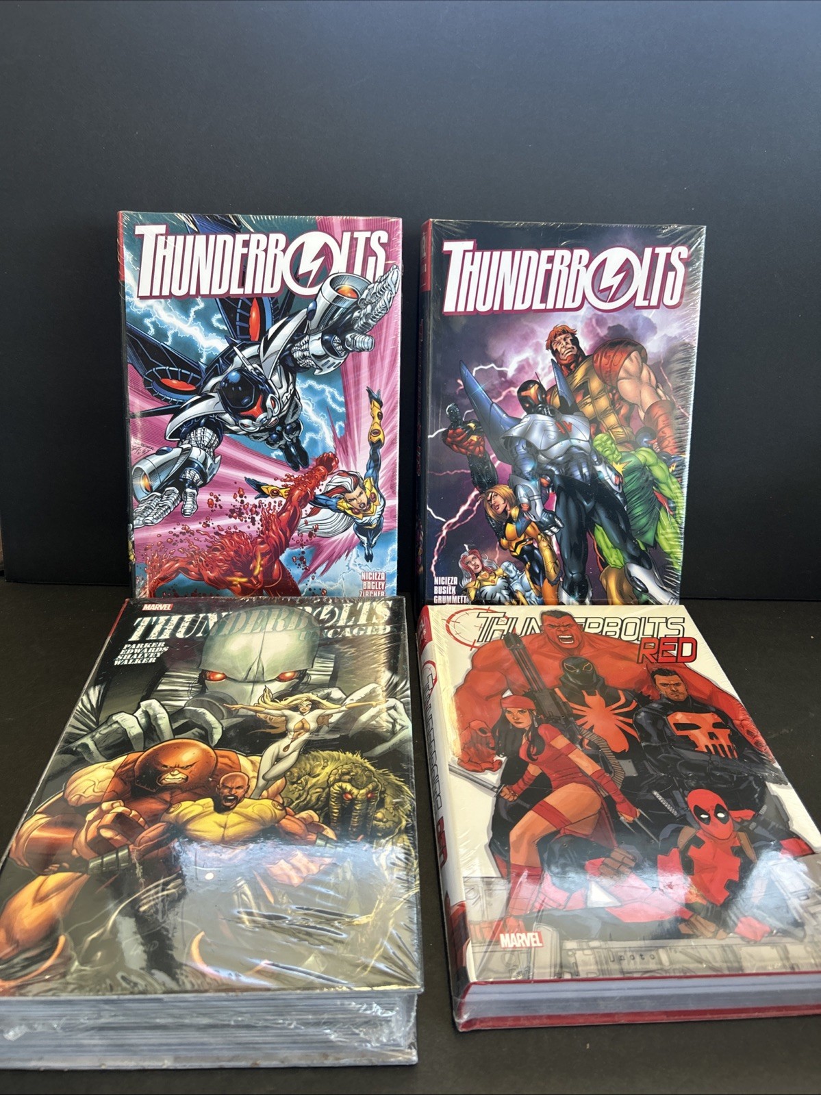Lot Of 4 Brand New Thunderbolts Omnibus Red; Uncaged; Vol 2; Vol 3 All Sealed HC Lot Of 4 Brand New Thunderbolts Omnibus Red; Uncaged; Vol 2; Vol 3 All Sealed HC