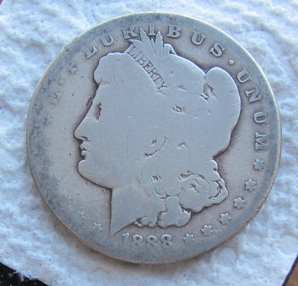 1888-S Morgan Silver Dollar Rare Key Date San Francisco Mint Cleaned Hole Filler