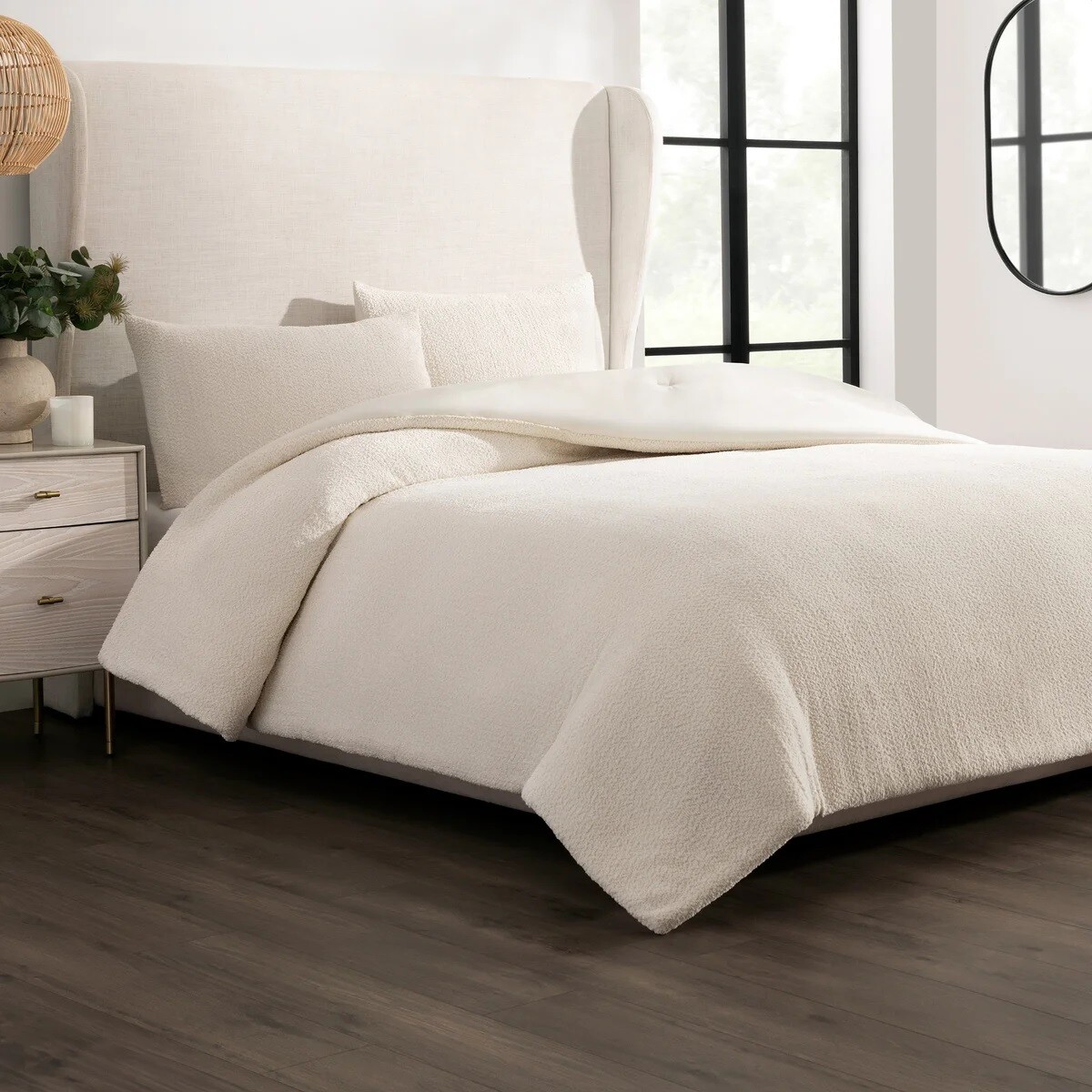 Cococozy 3-piece Bouclé Revers Comforter Set, King 1796197 Multi Colors 106”x92”