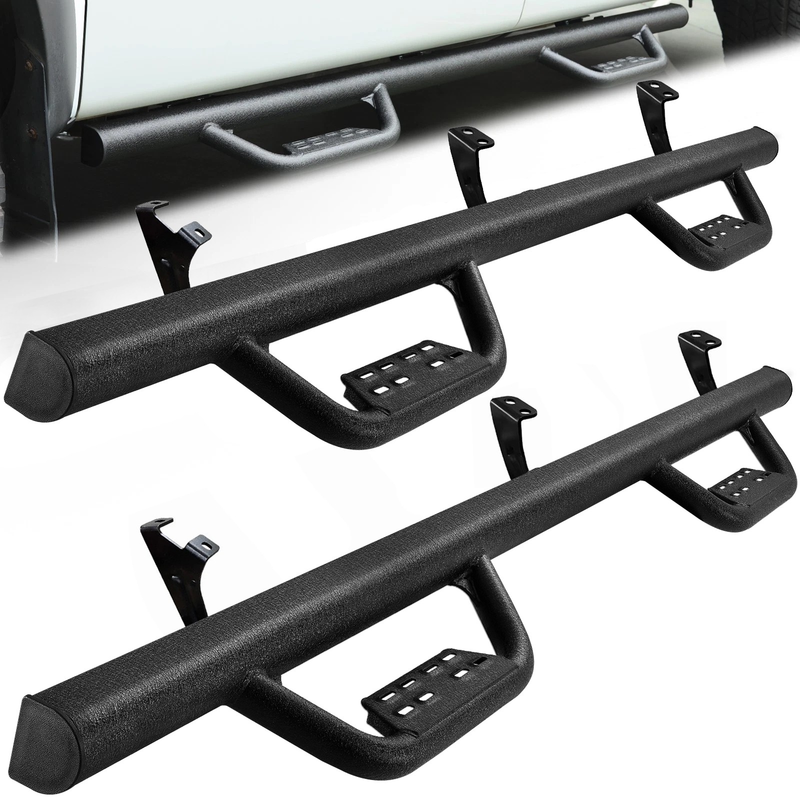 For 07-21 Toyota Tundra Double Cab Running Boards Side Step Nerf Bar Drop Step