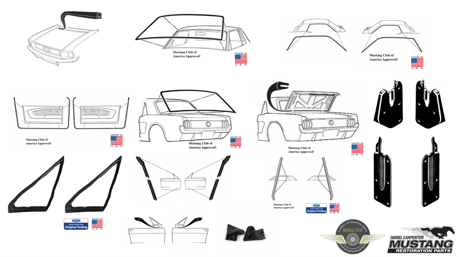1967-1968 Mercury Cougar Premium Weatherstrip Seal Kit
