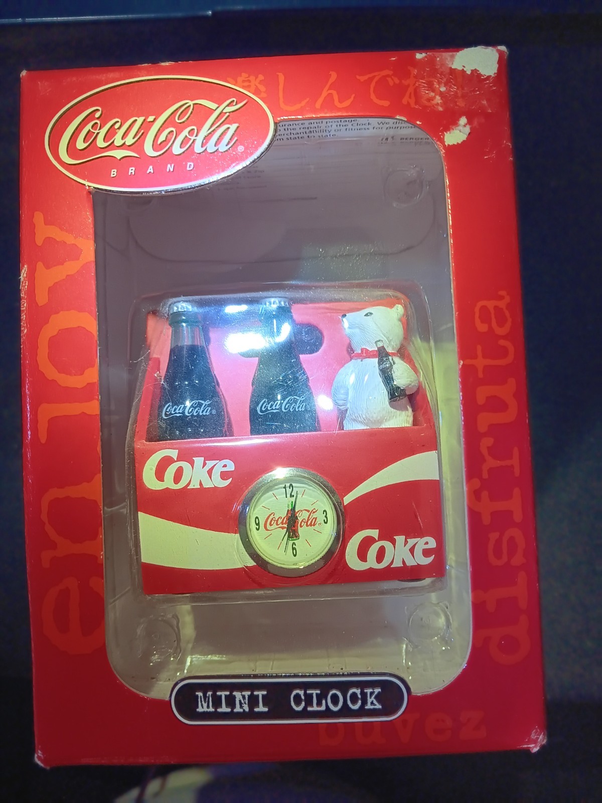 Vintage Coca-Cola Mini Clock Vintage Coca-Cola Mini Clock