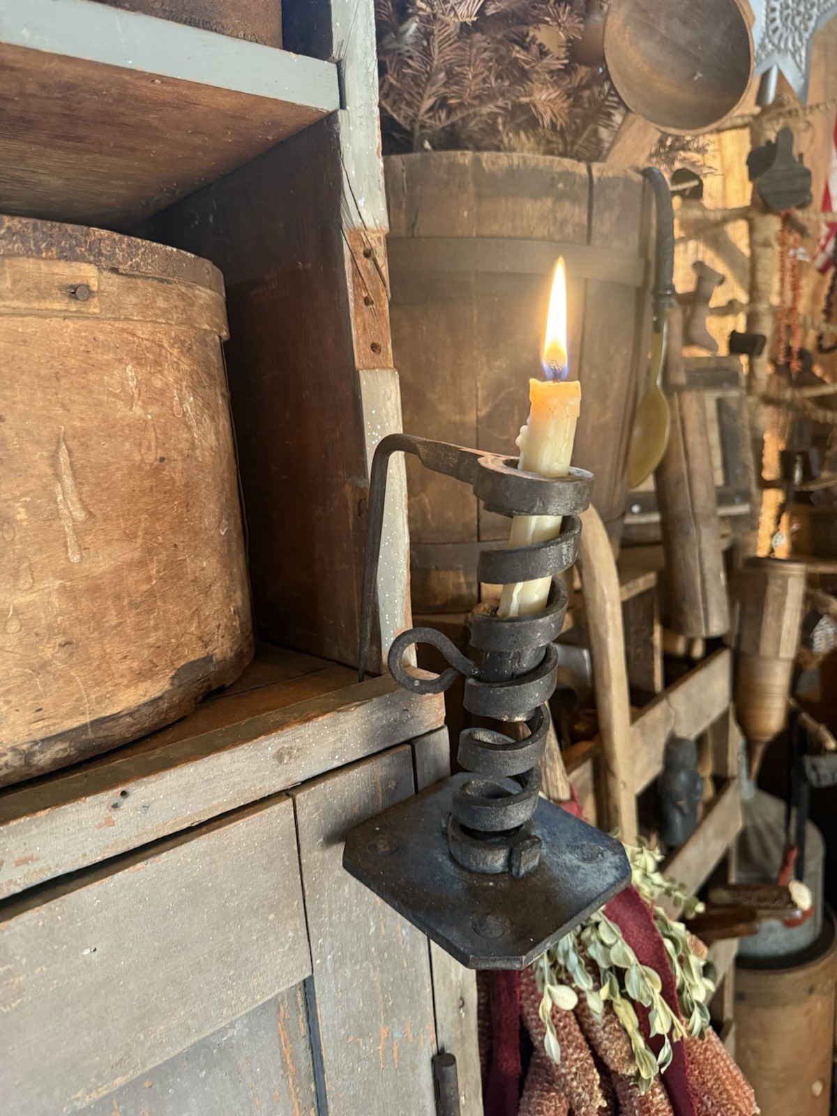 Awesome Very Old Wrought Iron Early Lighting Early Cabin Goods Awesome Very Old Wrought Iron Early Lighting Early Cabin Goods