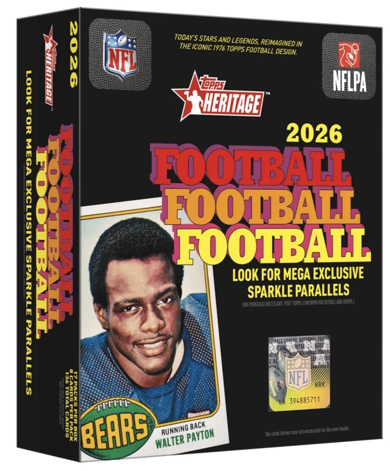 2026 TOPPS HERITAGE FOOTBALL MEGA BOX PRE-SALE  / NEW FACTORY SEALED