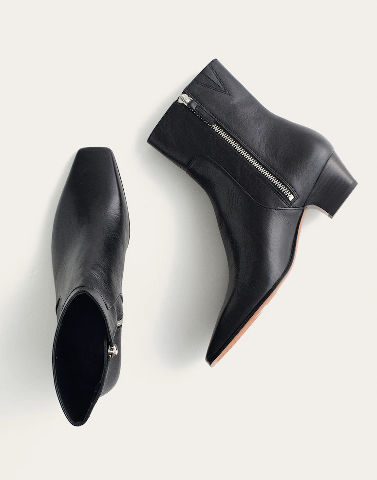 Madewell Women\'s Lexie Black Leather Ankle Bootie style NX060 $228 Madewell Women\'s Lexie Black Leather Ankle Bootie style NX060 $228