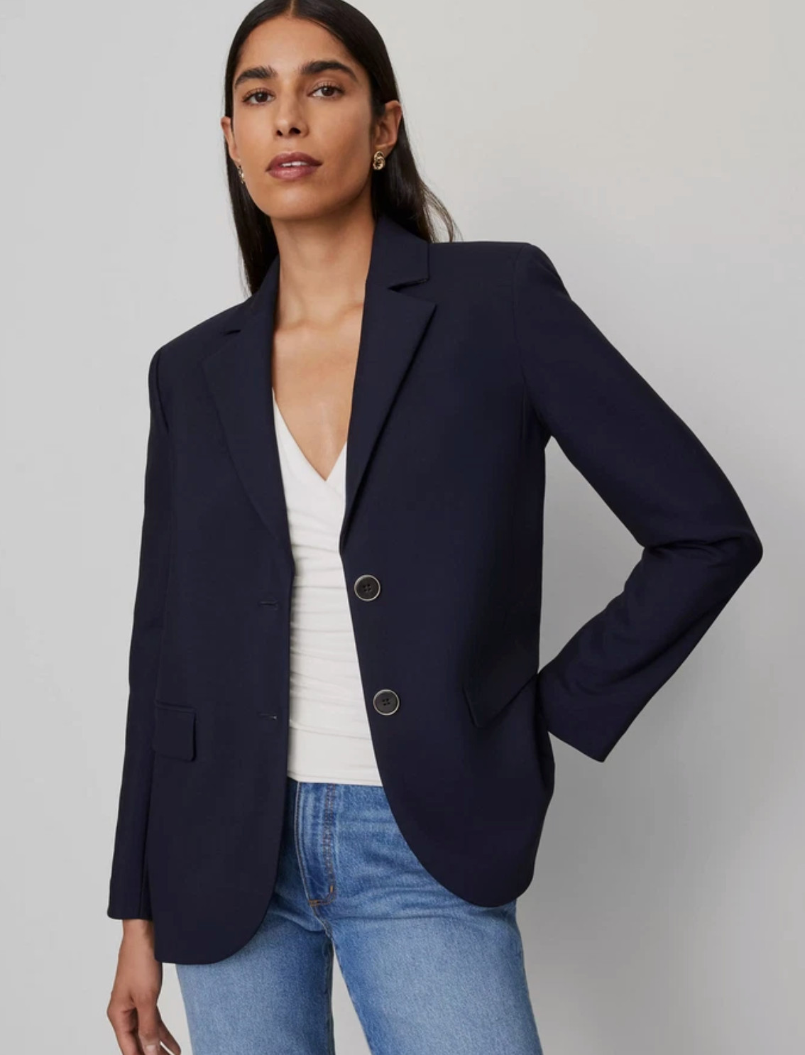 NWT ANN TAYLOR NIGHT SKY MADISON BLAZER JACKET SZ 8