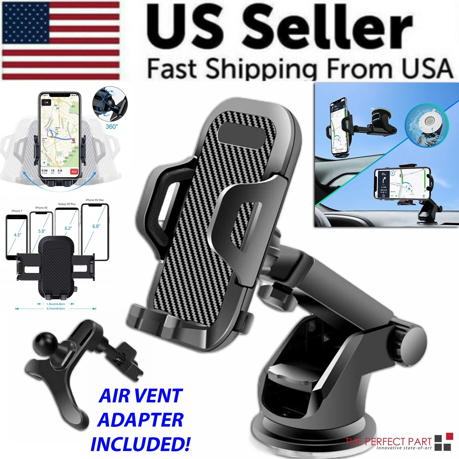 360° Universal Mount Holder Car Stand Windshield For Mobile Cell Phone GPS 360° Universal Mount Holder Car Stand Windshield For Mobile Cell Phone GPS