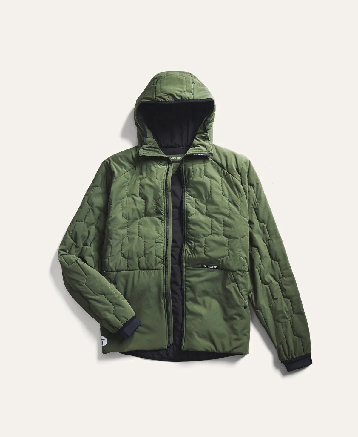 TrueWerk Men\'s WOOBIE WERKJACKET W/ HOOD Deep olive Size XL