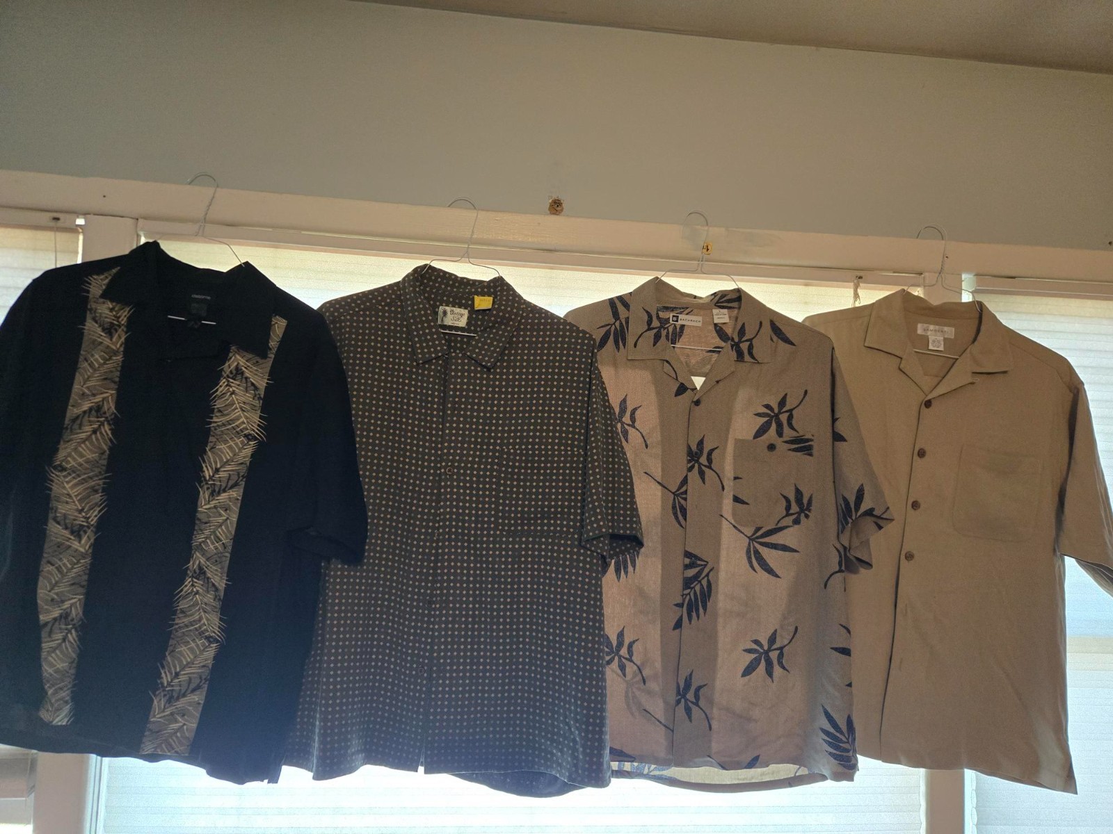 vintage mens shirts - three 100% silk