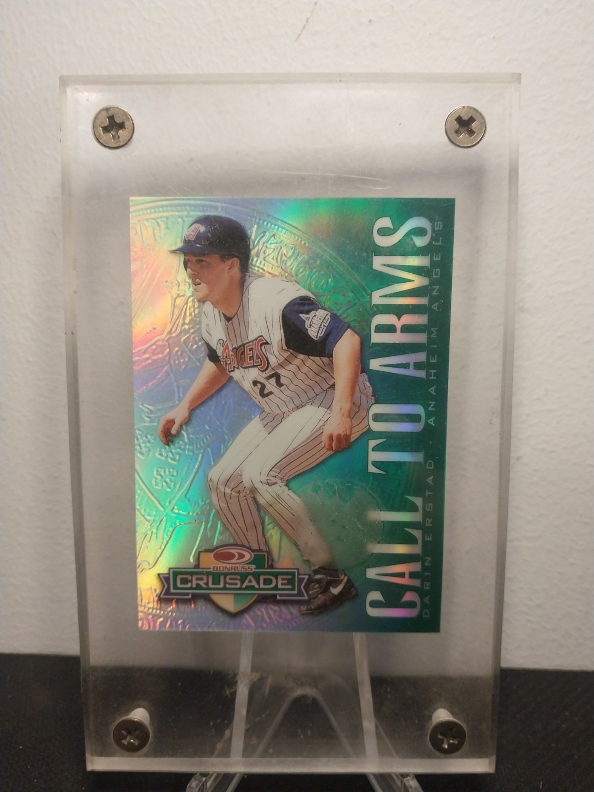 1998 Donruss Crusade Green Darin Erstad Call To Arms #d /250 Angels 1998 Donruss Crusade Green Darin Erstad Call To Arms #d /250 Angels