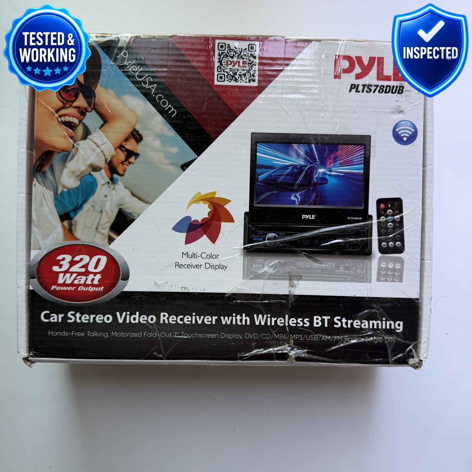 Pyle PLTS78DUB Car Stereo 7 Inch Touchscreen Display Bluetooth DVD USB Black Pyle PLTS78DUB Car Stereo 7 Inch Touchscreen Display Bluetooth DVD USB Black