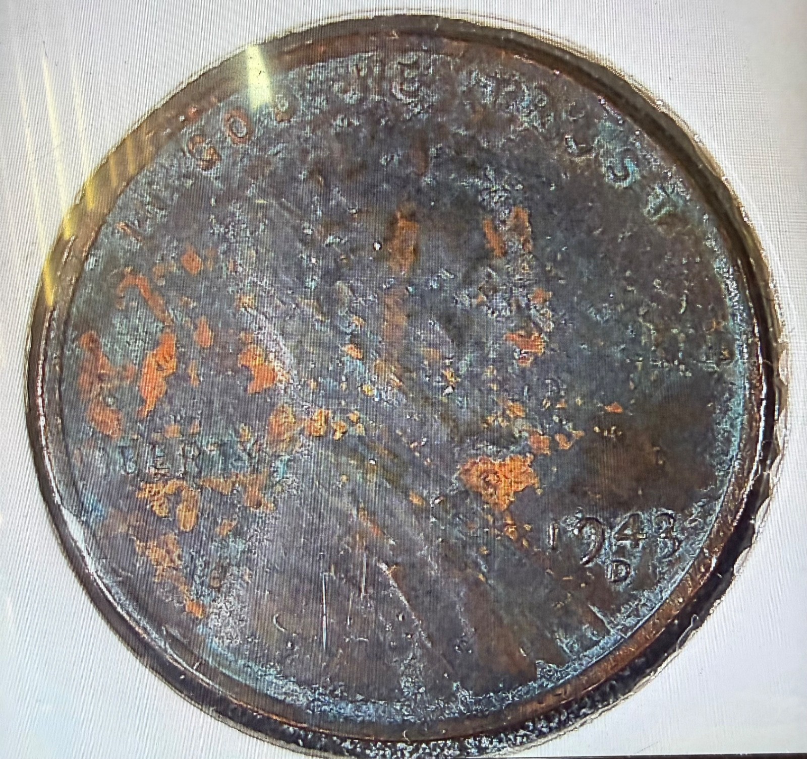 1943 D Copper War Penny Weights 2.87 grams