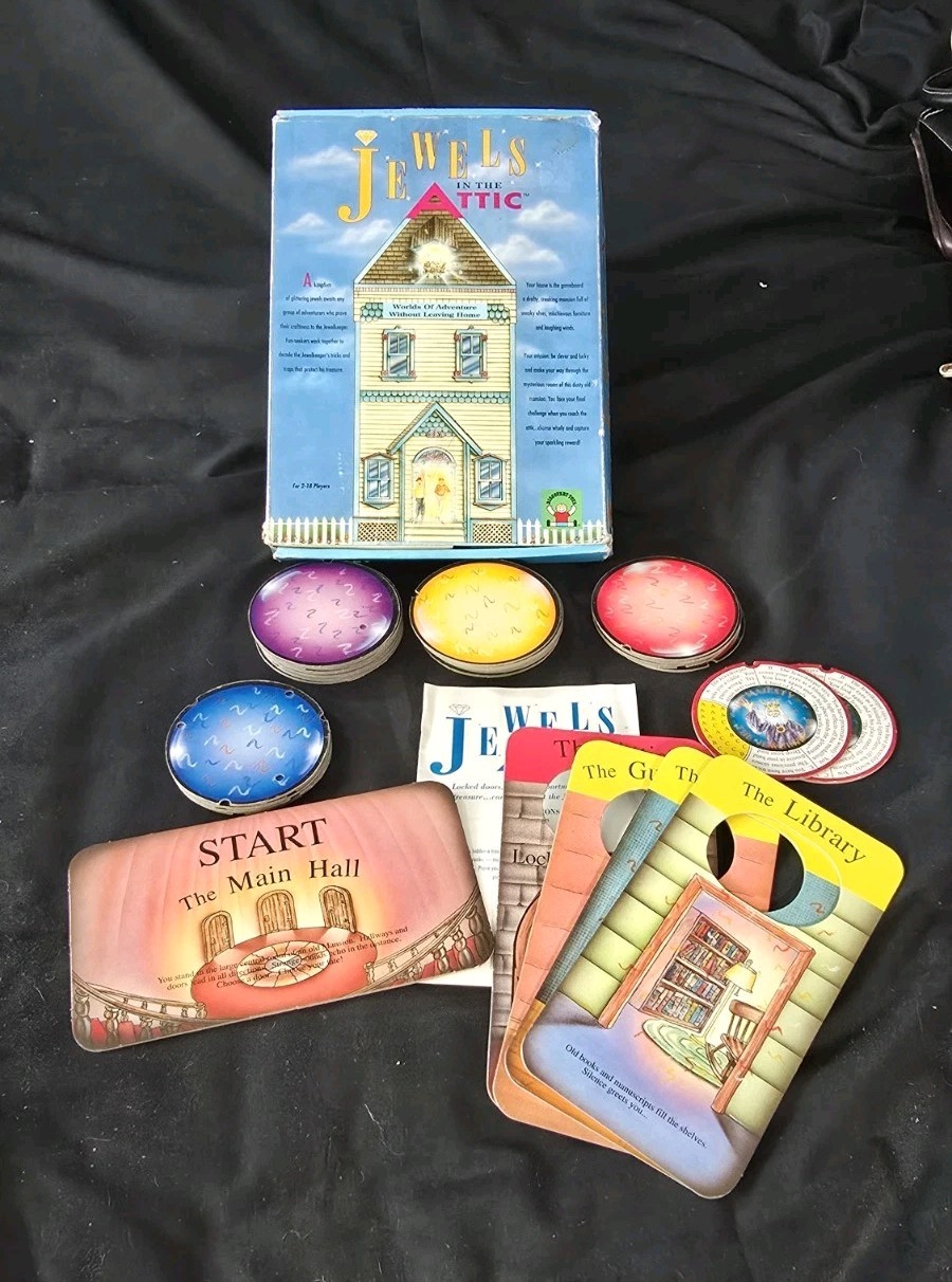 Vintage Jewels in the Attic 1992 Rare Discovery Toys Board Game Vintage Jewels in the Attic 1992 Rare Discovery Toys Board Game