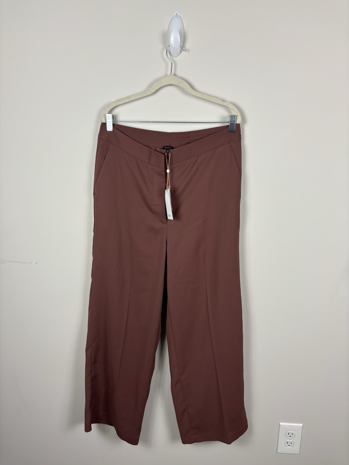 Nwt Quince Stretch Crepe Classic Trouser Pants Size 14 Brown Comfort Waist Crop Nwt Quince Stretch Crepe Classic Trouser Pants Size 14 Brown Comfort Waist Crop