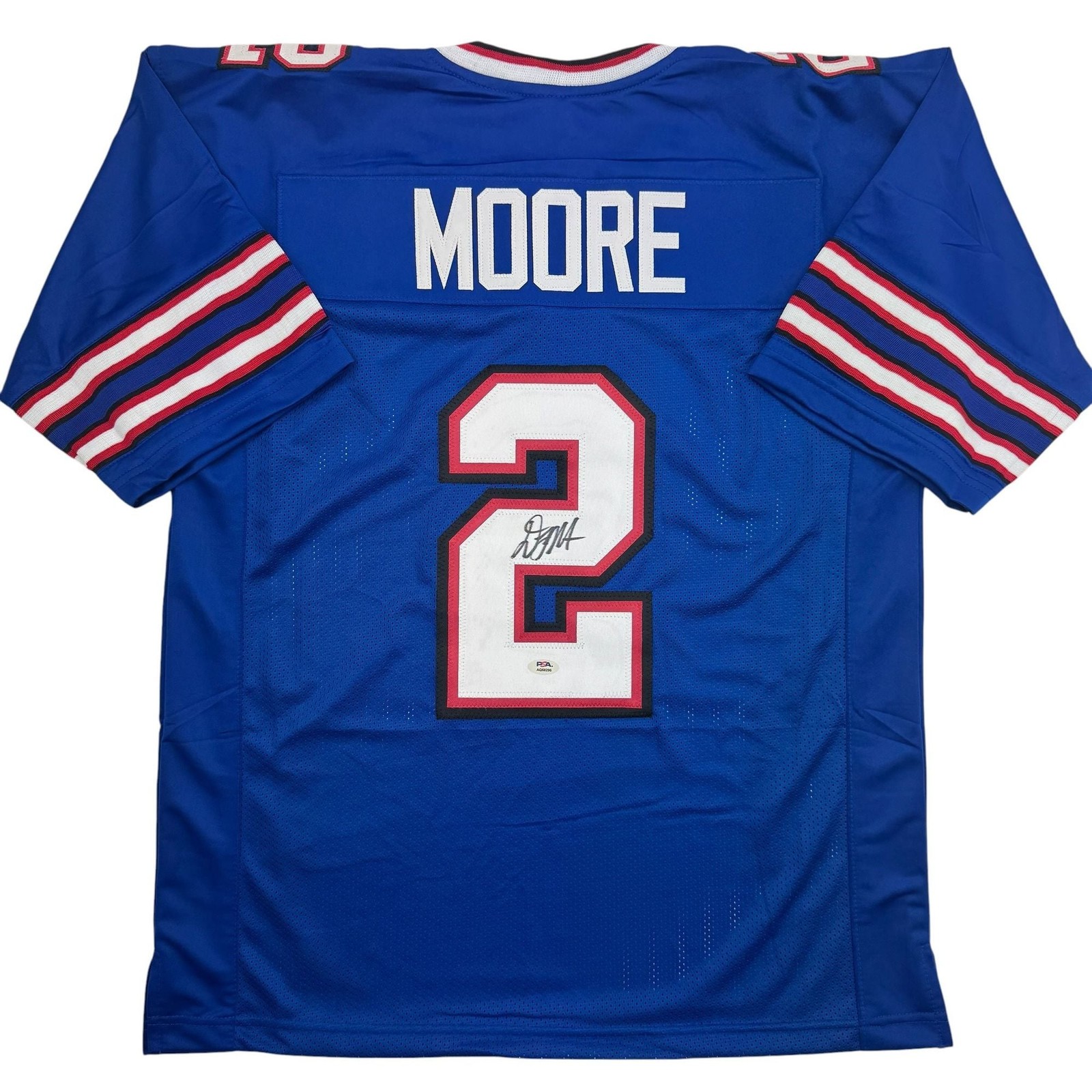 Autographed/Signed D.J. DJ Moore Buffalo Blue Football Jersey PSA/DNA COA Autographed/Signed D.J. DJ Moore Buffalo Blue Football Jersey PSA/DNA COA