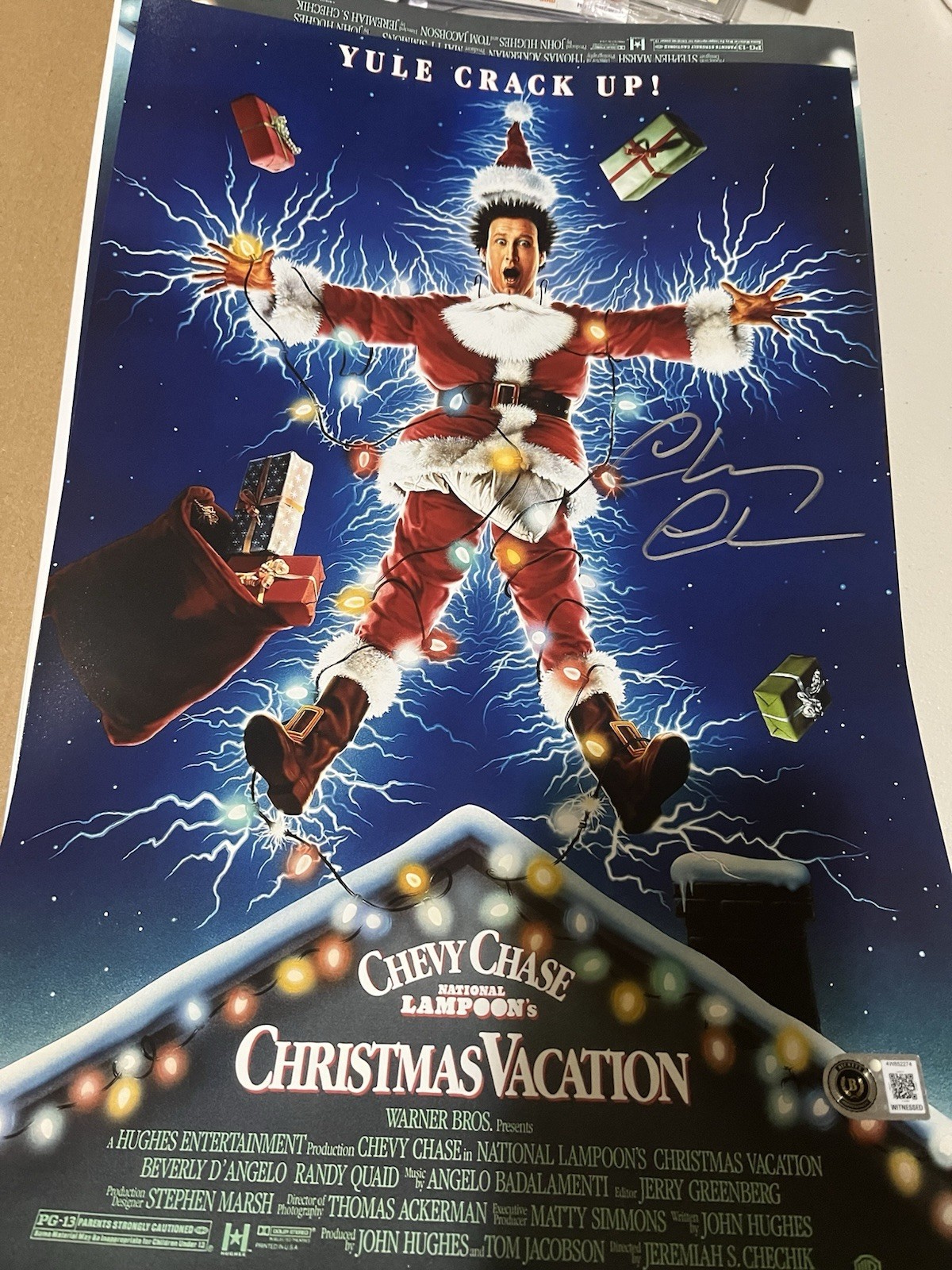 Autographed Chevy Chase 11x17 Christmas Vacation Mini Poster Beckett Signed Auto Autographed Chevy Chase 11x17 Christmas Vacation Mini Poster Beckett Signed Auto