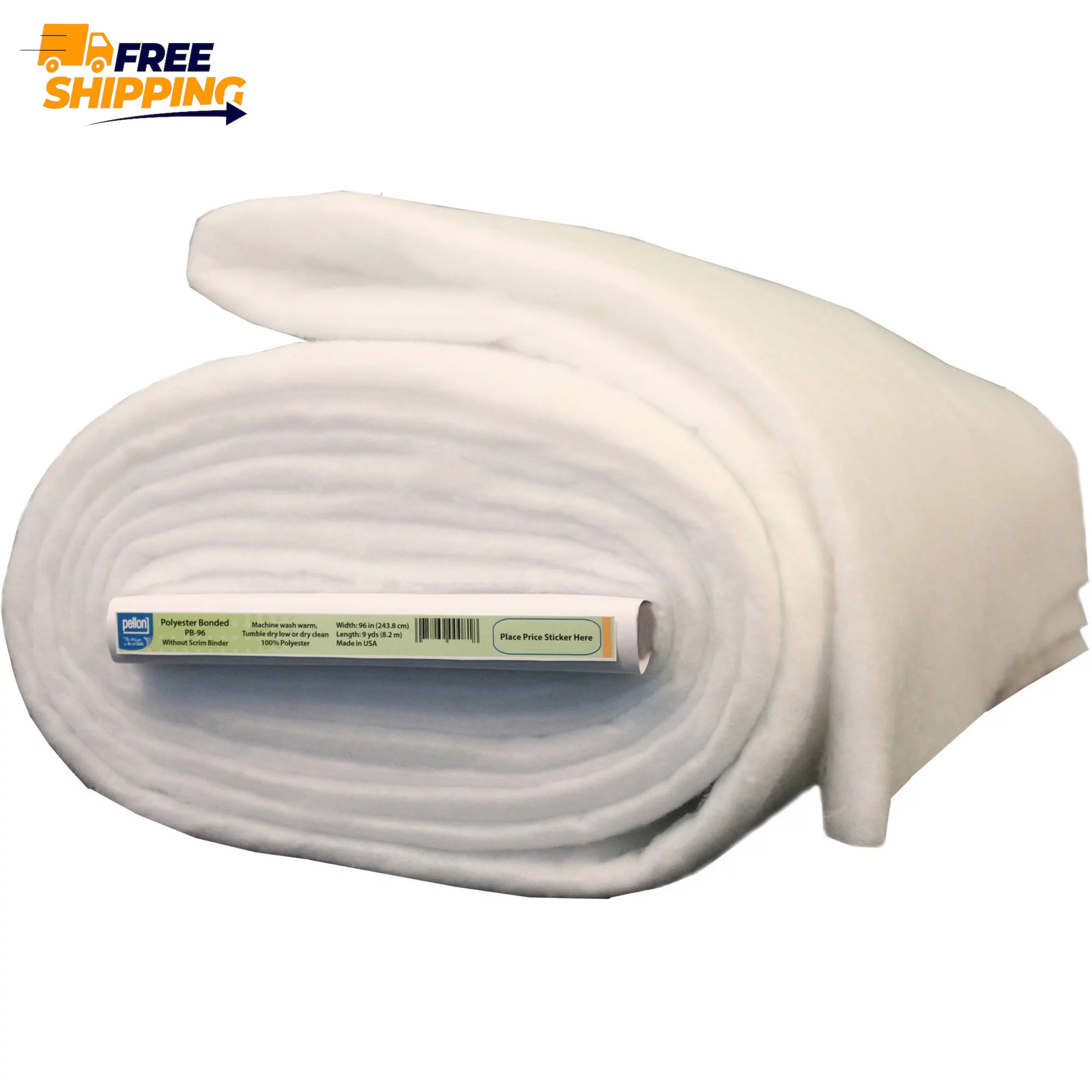 Polyester Quilting Batting, White 96\