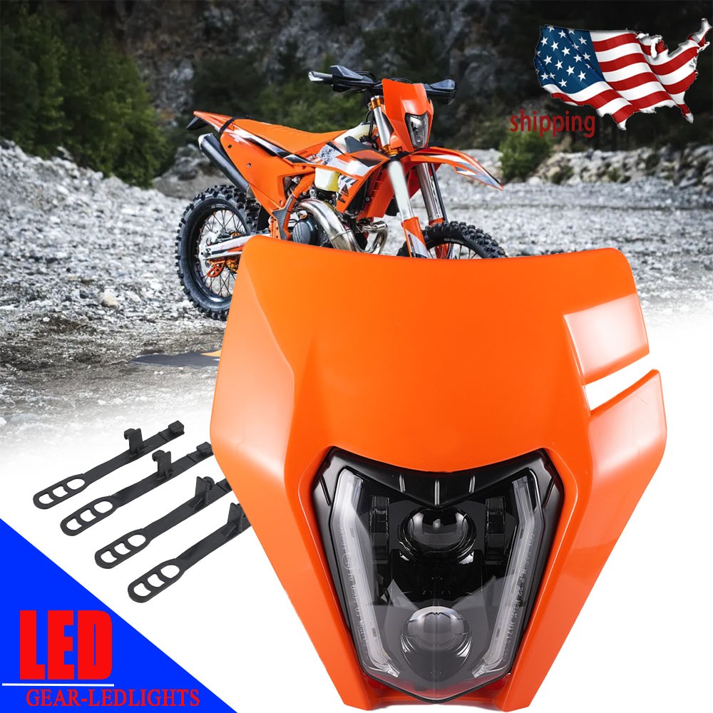 For KTM EXC XCW EXC-F 250 300 350 450 500 690 LED Headlight DRL Hi/Lo Beam Light For KTM EXC XCW EXC-F 250 300 350 450 500 690 LED Headlight DRL Hi/Lo Beam Light