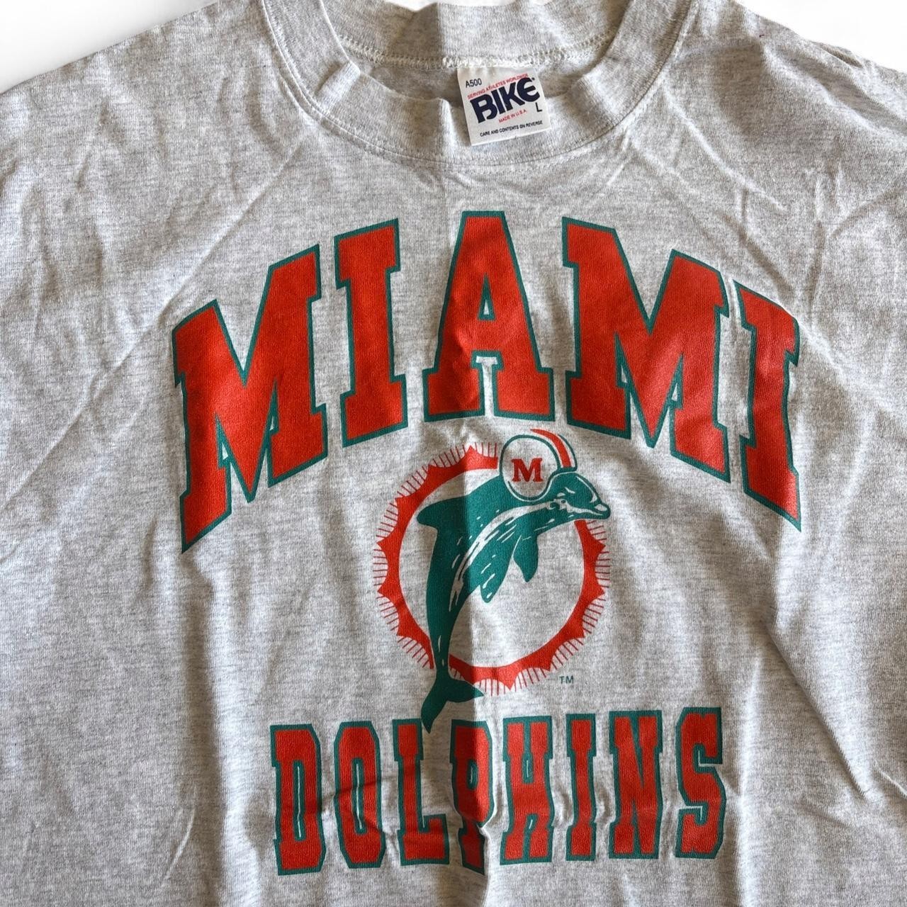 Vintage 90’s Miami Dolphins grey cotton t-shirt reprint VK16326
